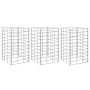 3 db vas gabion magaságyás 30 x 30 x 50 cm