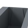 12 db szürke polipropilén virágláda raklapokhoz 36x13,5x9,5 cm