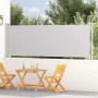 Szürke behúzható oldalsó terasznapellenző 117 x 600 cm