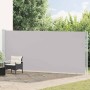 Szürke behúzható oldalsó terasznapellenző 180 x 600 cm