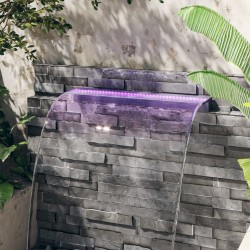 Akril vízeséskifolyó rgb led-ekkel 108 cm