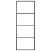 Fekete matt esg üveg és alumínium tolóajtó 76 x 205 cm