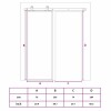 Fekete matt esg üveg és alumínium tolóajtó 76 x 205 cm