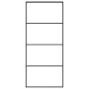 Fekete matt esg üveg és alumínium tolóajtó 90x205 cm