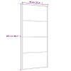 Fekete matt esg üveg és alumínium tolóajtó 90x205 cm