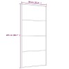 Fehér esg üveg és alumínium tolóajtó 90x205 cm