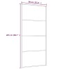 Fehér matt esg üveg és alumínium tolóajtó 90x205 cm