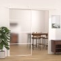 Fehér matt esg üveg és alumínium tolóajtó 102,5x205 cm