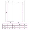 Fehér matt esg üveg és alumínium tolóajtó 76 x 205 cm