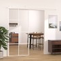 Fehér esg üveg és alumínium tolóajtó 90x205 cm
