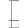 Fekete esg üveg és alumínium tolóajtó 76x205 cm