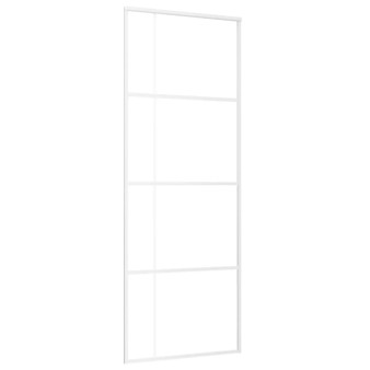 Fehér esg üveg és alumínium tolóajtó 76x205 cm