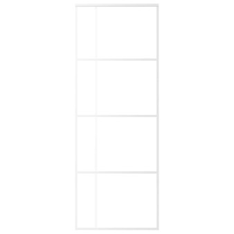 Fehér esg üveg és alumínium tolóajtó 76x205 cm