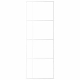 Fehér matt esg üveg és alumínium tolóajtó 76x205 cm