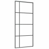 Fekete matt esg üveg és alumínium tolóajtó 90x205 cm