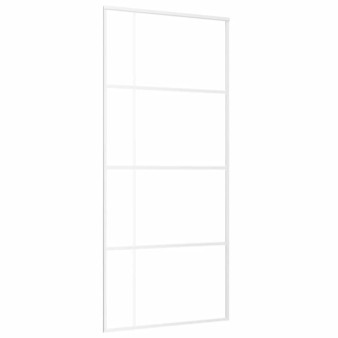Fehér esg üveg és alumínium tolóajtó 90x205 cm