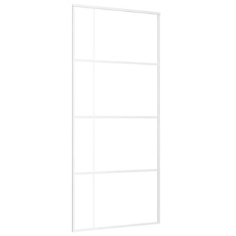 Fehér matt esg üveg és alumínium tolóajtó 90x205 cm
