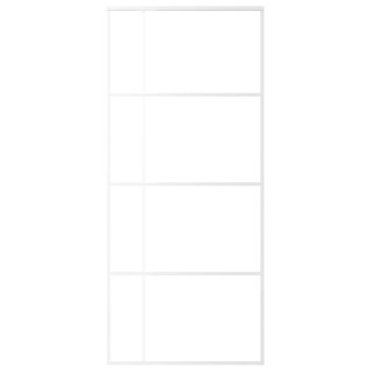 Fehér matt esg üveg és alumínium tolóajtó 90x205 cm