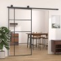 Fekete esg üveg és alumínium tolóajtó 102,5x205 cm
