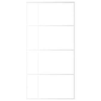 Fehér esg üveg és alumínium tolóajtó 102,5x205 cm
