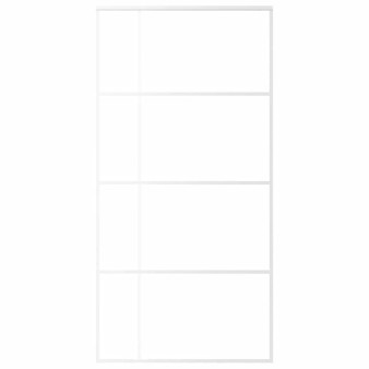 Fehér matt esg üveg és alumínium tolóajtó 102,5x205 cm