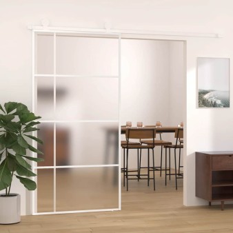 Fehér matt esg üveg és alumínium tolóajtó 102,5x205 cm