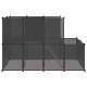 Fekete polipropilén és acél kisállatketrec 142 x 74 x 93 cm Fekete polipropilén és acél kisállatketrec 142 x 74 x 93 cm