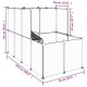 Fekete polipropilén és acél kisállatketrec 142 x 74 x 93 cm Fekete polipropilén és acél kisállatketrec 142 x 74 x 93 cm