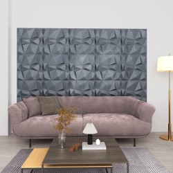 24 darab gyémánt szürke 3d fali panel 50 x 50 cm 6 m²