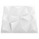 12 darab gyémánt fehér 3d fali panel 50 x 50 cm 3 m² 12 darab gyémánt fehér 3d fali panel 50 x 50 cm 3 m²