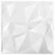 12 darab gyémánt fehér 3d fali panel 50 x 50 cm 3 m² 12 darab gyémánt fehér 3d fali panel 50 x 50 cm 3 m²