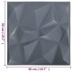 12 darab gyémánt szürke 3d fali panel 50 x 50 cm 3 m² 12 darab gyémánt szürke 3d fali panel 50 x 50 cm 3 m²