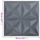 12 darab origami szürke 3d fali panel 50 x 50 cm 3 m² 12 darab origami szürke 3d fali panel 50 x 50 cm 3 m²