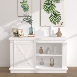 Fehér szénacél mini tolóajtós szekrény szerelék szett 152 cm