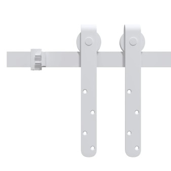 Fehér szénacél mini tolóajtós szekrény szerelék szett 122 cm