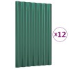 12 db zöld horganyzott acél tetőpanel 60 x 36 cm