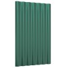 12 db zöld horganyzott acél tetőpanel 60 x 36 cm