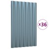 36 db szürke horganyzott acél tetőpanel 60x36 cm