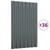 36 db antracitszürke horganyzott acél tetőpanel 60x36 cm