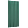36 db zöld horganyzott acél tetőpanel 80 x 36 cm