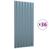 36 db szürke horganyzott acél tetőpanel 80x36 cm