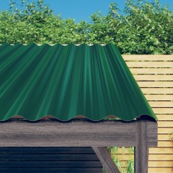 12 db zöld porszórt acél tetőpanel 100 x 36 cm
