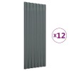 12 db antracitszürke horganyzott acél tetőpanel 100 x 36 cm