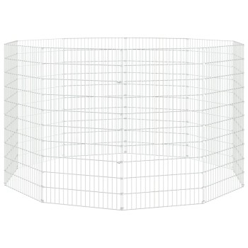 10 paneles horganyzott vas szabadon álló állatketrec 54x100 cm