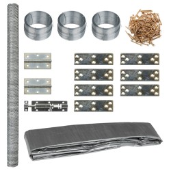 Fém tyúkól 268x100x190 cm