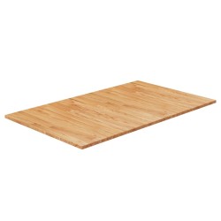 Világosbarna kezelt tömör fa fürdőszobai pult 100 x 60 x 1,5 cm