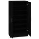Fekete szerelt fa cipősszekrény 55 x 35 x 108 cm Fekete szerelt fa cipősszekrény 55 x 35 x 108 cm