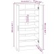 Fekete szerelt fa cipősszekrény 55 x 35 x 108 cm Fekete szerelt fa cipősszekrény 55 x 35 x 108 cm