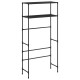 2 szintes fekete vas mosógép feletti tárolóállvány 69x28x143 cm 2 szintes fekete vas mosógép feletti tárolóállvány 69x28x143 cm
