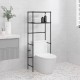 2 szintes fekete vas wc feletti tárolóállvány 53,5x28x143 cm 2 szintes fekete vas wc feletti tárolóállvány 53,5x28x143 cm